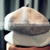 Small Pure and Fresh and Joker Pure Color Faux Suede Painter Cap Buds Berets thumbnail-3