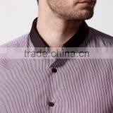 New Design Contrast Fabric Made to Measure Cotton Slim Men Shirt BSZ0079 thumbnail-4