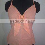 Younger Ladies Fashionable High Quality Latest Design Cotton Tops thumbnail-1