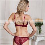 Mature Women Stylish Lace Underwire Bra and Panty Set thumbnail-5