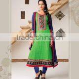 Cotton Jacquard ReadyMade Suits With Designer Embroidery thumbnail-1