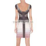 Good Quality HL Grey Gradient Sleeveless Bandage Dress Celebrity Slim Mini Dress thumbnail-4