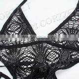 Black Sexy Backless Girls Nighty Sexy Wear Lingerie thumbnail-6