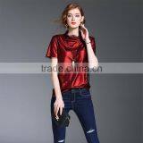 Maxnegio Top Fashion Girl t Shirt Mirror Work Golden Colour Designs Blouse thumbnail-3