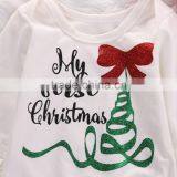 2017 New Arrival Latest Newborn Baby Clothes Hot Sale Cotton Kid Bodysuit Clothing Printed Red Christmas Customize Baby Romper thumbnail-4