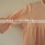 Wholesale Double Layer Muslin Dress Baby Frock Design Pictures Ruffle Sleeve Girl Dresses thumbnail-6