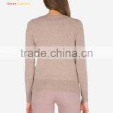 European Private Label Cardigan Pure Cashmere Wool Sweater for Ladies thumbnail-2