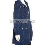 2014-2015 Beautiful Long Style Long Denim Coat for Women With Sheep Leather Trimming thumbnail-3