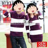 Hot Sale Winter Fall Color Block Jacquard Pattern Couple Knit Sweater thumbnail-3