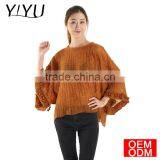 Summer Spring True Self Style Women Brown Loose Solf Knit Pullover Sweater thumbnail-3