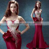 High Quality Red Fish Feast Slim Evening Dress Without Shoulder for Women 2016 thumbnail-1