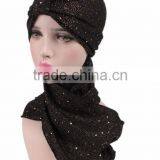 New Sequins Arabic Headscarf Hat Hat Scarf One Hat Muslim Hat thumbnail-6