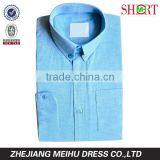 2017 New Design Cotton Light Blue Button Down Oxford Dress Shirt for Men thumbnail-1