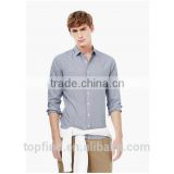 Modern slim grey 100% cotton casual shirt for man