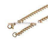 304 Stainless Steel Lobster Clasp Link Curb Chain Bracelets Gold Plated 21cm Long thumbnail-2