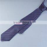 Polyester Necktie Navy Blue Stripe Polyestser Necktie thumbnail-1