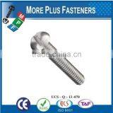 Made in Taiwan Aluminum Stainless Steel Zinc Plated Round Head Slotted Drive Machine Screw thumbnail-2