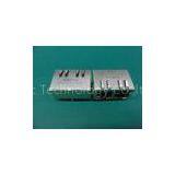 Shieded 2 Port Rj45 Tab-Down , 90 Degree Rj-45 Side Entry With Led thumbnail-1