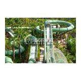 Holiday Resort Fiberglass Slide Water Park / Water Roller Coaster for Summer Entertainment 21m thumbnail-1