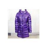 Lady Winter Bright Surface Slim Thick Long Down Warm Jacket With Hood thumbnail-1