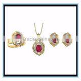 Hot Selling Zircon Bridal Jewelry Set Top Quality Dubai Gold Jewelry Sets XP-PR-0188