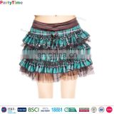 Partytime brand sexy girl mini skirt 3 layer fashion plaid pleated skirt
