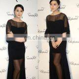 2015 Lattest Slim Fishtail Silk Dress Party Dress Designer One Piece Party Dress Girl Party Wear Western Dress thumbnail-4