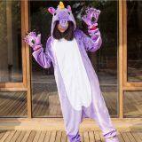 Unicorn Flannel Conjoined Polyester Pajamas thumbnail-5
