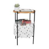 Customized Newest Design Home Storage Metal Round Tea Table With Wooden Lid thumbnail-1
