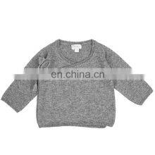 Solid Cashmere Plain Knitted Baby Girls Cardigans thumbnail-1