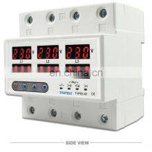 3 Three Phase Voltage Current Relay Protector 63A 60A 220V 3P+N Over Under Voltage Relay Current Limiter Automatic Protect thumbnail-2