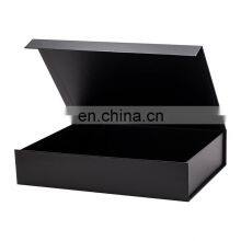 Luxury Bulk Black Corporate Gift Set Packaging Folding Rigid Shallow Gift Box Packaging thumbnail-4