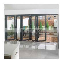 Heat Insulation Patio Aluminium Glazed Folding Doors Accordion Doors thumbnail-4