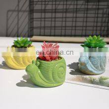 Cartoon Children Kids Snails Shape Multiple Colour Black Large Small Decorative Ceramic Pot Artificial Plants thumbnail-4