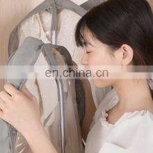 Blue Non Woven Dress Customized Logo Luxury Cover Wedding Gown Clear Suit Custom Garment Bag thumbnail-2