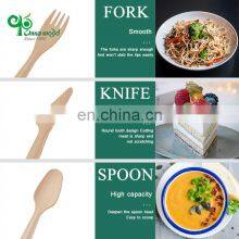 Yada Manufacturer Ecofriendly Cutlery 185mm Disposable Birch Dessert Wooden Knives Forks Spoons Degradable Tableware thumbnail-3