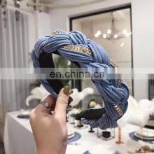 New Fashion DIY Multiple Knots Hairbands For Women Ladies High-end Hair Band Wide Side Hair Accessories thumbnail-4