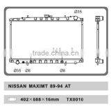 Aluminum Auto Radiator for NISSAN MAXIMT 89-94 AT