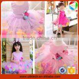 2016 New Arrival Fashion Party Kid Dress for 2-6T Ruffle Lace Child Dress Wholesale Lovely Flower Girl Dress (ulik-N010)