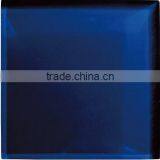 4''x4'' Dark Blue Gloss/matt/solid Color Straight Edge Glass Tile thumbnail-1