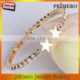 High Quality Rose Gold Plated Double Star Charm Full Rhinestone Bracelets Bangles thumbnail-1