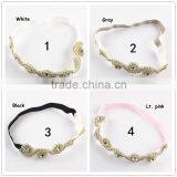 Fancy Decoration Custom Elegant Wedding Dress Accessories / Fashion Bridal Tiara / Wholesale Crystal Pearl Rhinestone Waistband thumbnail-5