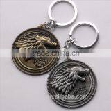 Game of Thrones Shield Round Coin Metal Pendant Key Chain Chaveiro Key Ring thumbnail-6
