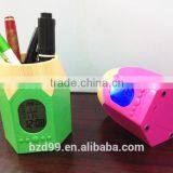 Multi-functional Calendar Pencil Desk Clock With Pen Holder /Brush Pot Table Clock/ Gift Set Wholesale OEM/ODM Manufacturer thumbnail-2