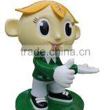 Fiberglass Sculpture Cartoon Little Boy Statue thumbnail-1
