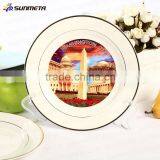 Hot Sale Sublimation Blank Plate Printing Plate Golden Rim ---manufacturer