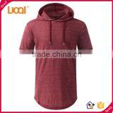 Mens Hip Hop Longline Pullover Short Sleeve Hoodie Shirt thumbnail-5