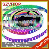 12V LED 5050 120 led Dream Color Strip type Waterproof IP66 1812 IC RGB Dream Color Pixel Strip Double-Row Design PCB