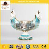 2016 Popular Home Decorate Luxury Art and Crafts Ivory 22"big Ceramic Porcelain Bowl Vase With Gold thumbnail-4