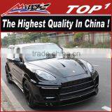 PU and carbon body kit for Porsche 2011-2014 958 TURBO LA Style wide body 6 exhaust turbo body kit for Cayenne